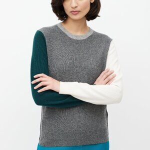Celine Grey & Multicolour Wool Colourblock Sweater